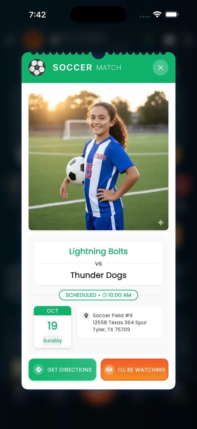 Live game updates