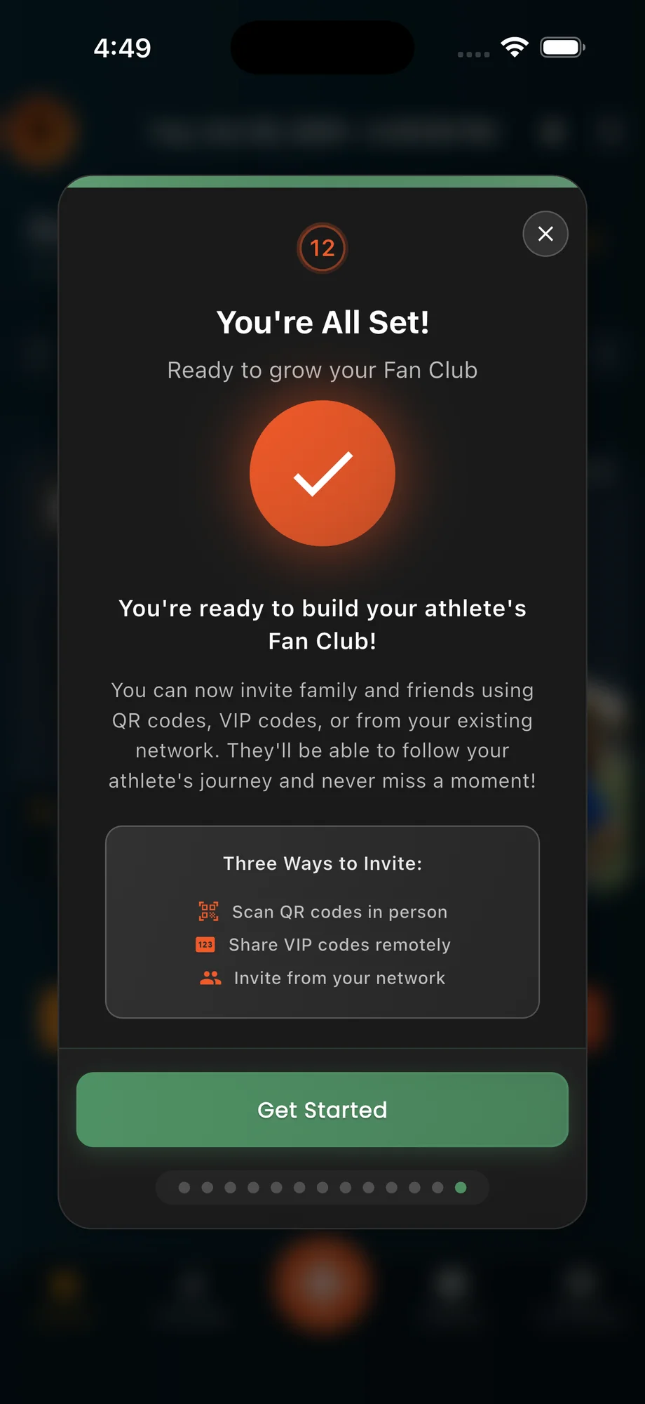 Join an athlete's Fan Club
