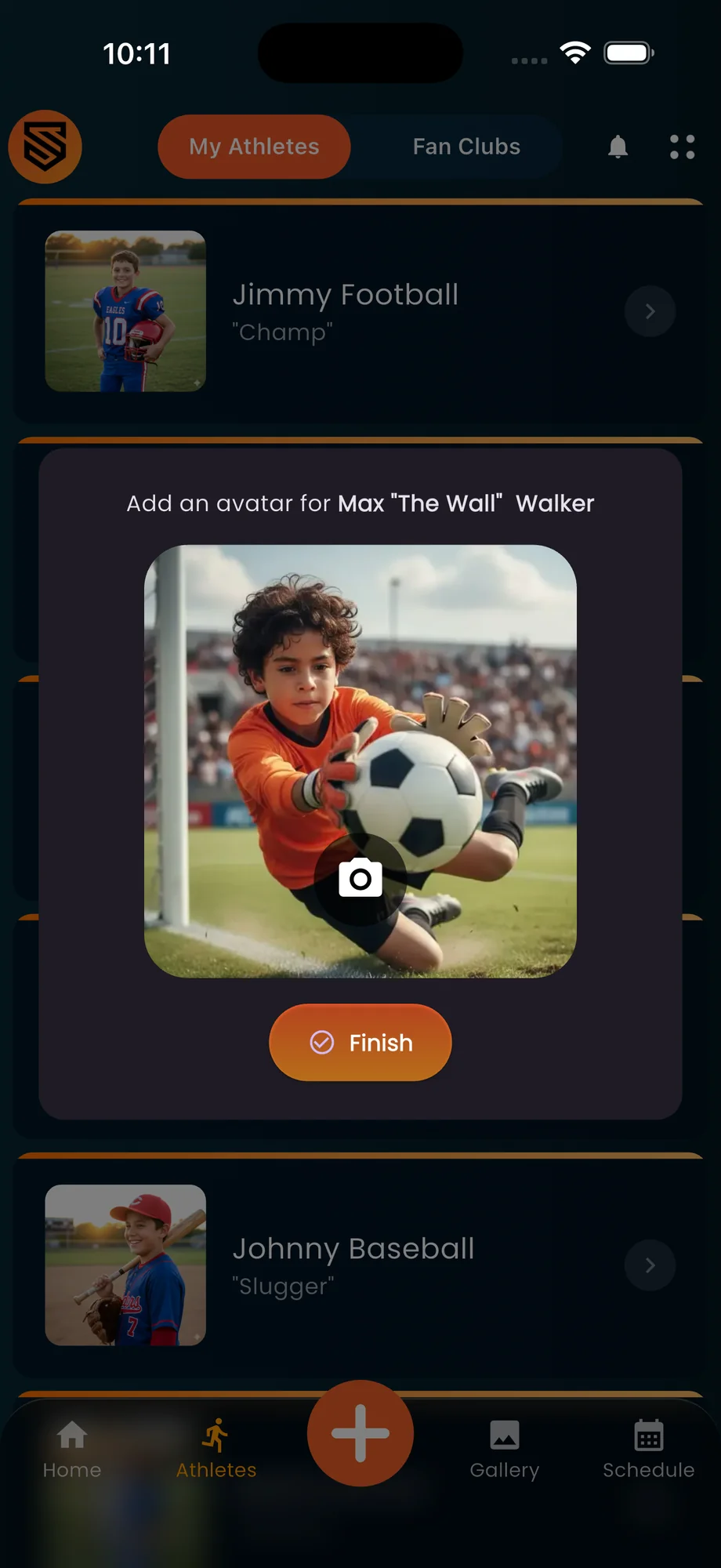 Create Your Athlete - Step 2