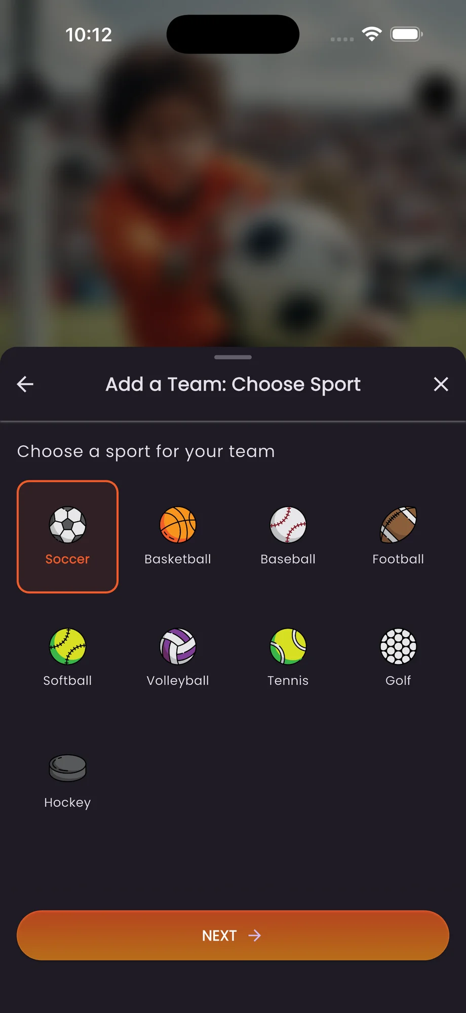 Choose sport