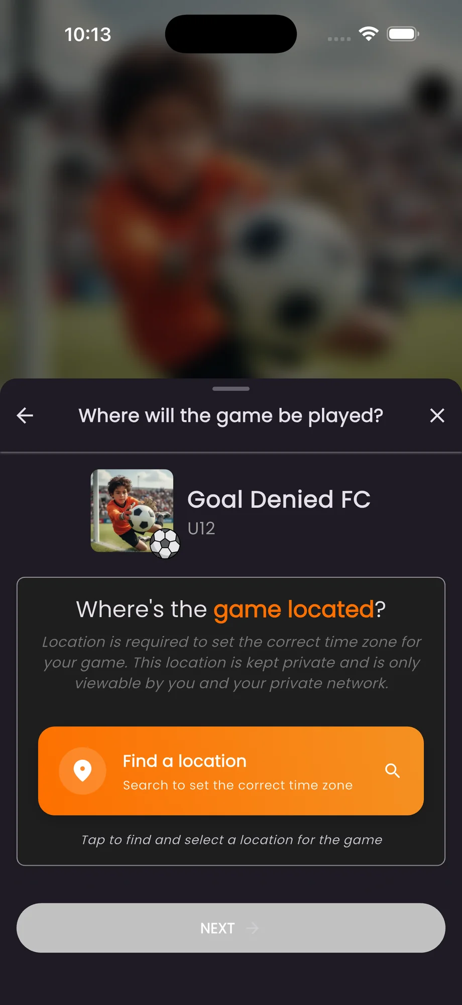 Game location
