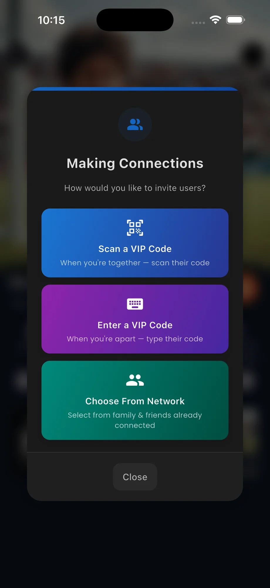 Invite connections