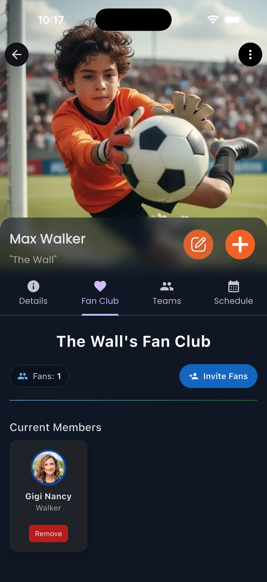 Fan club member added