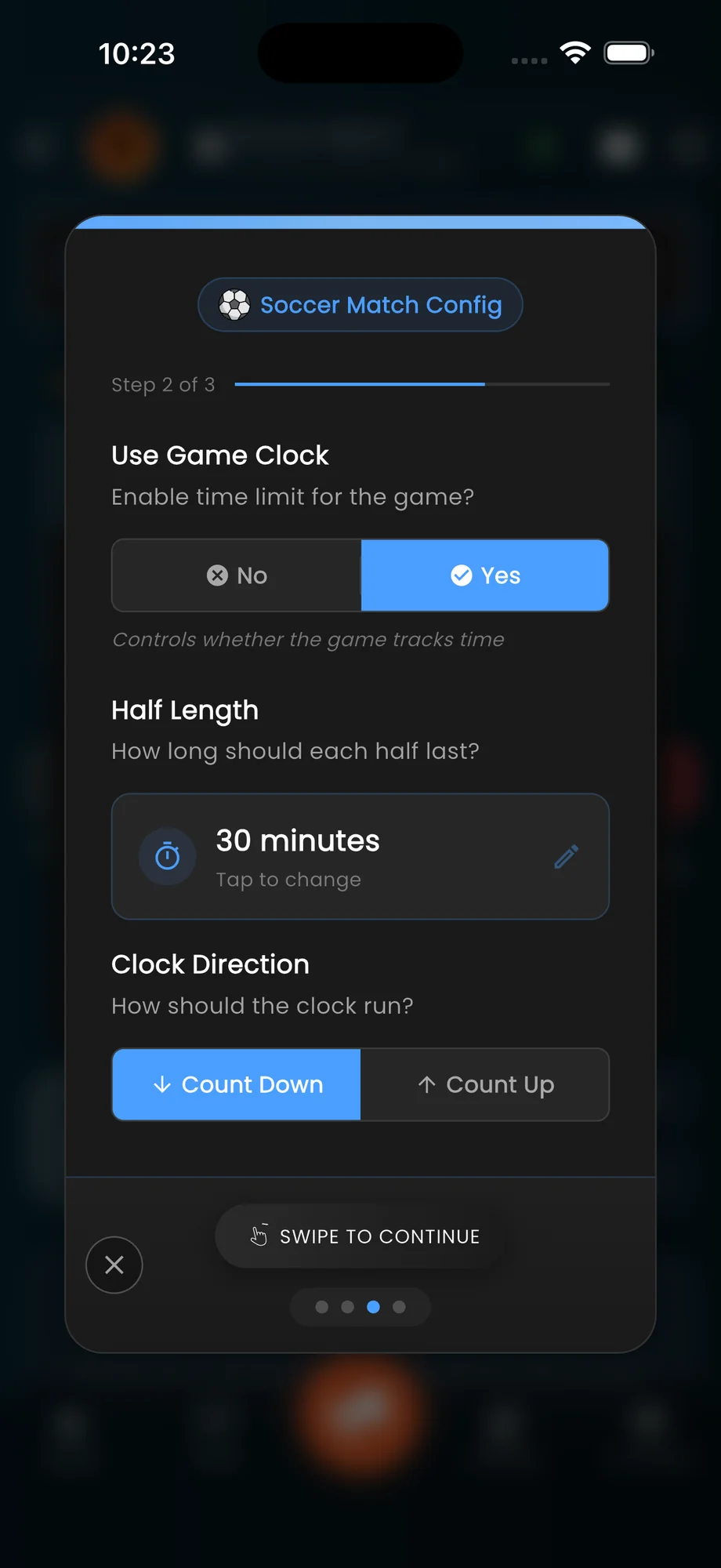 Clock settings