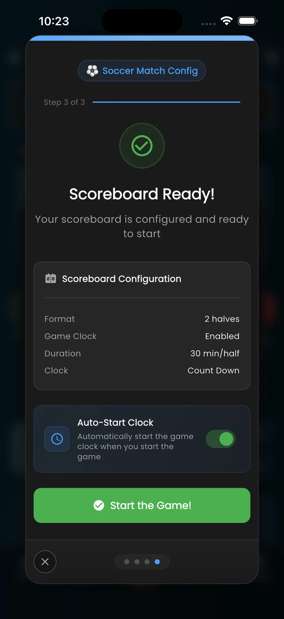 Scoreboard ready